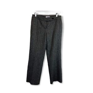 Calvin Klein Gray Wool Blend Pleated Dress Pants